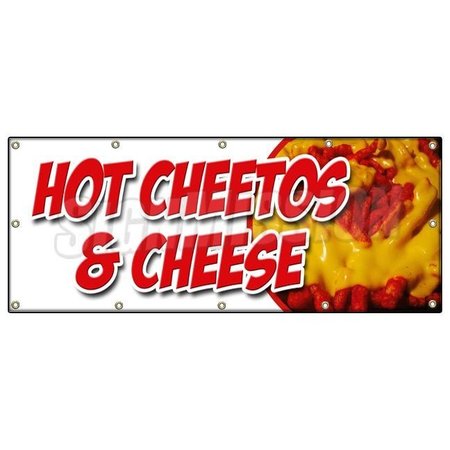 SIGNMISSION HOT CHEETOS & CHEESE BANNER SIGN melted mexican chili tex mex food B-120 Hot Cheetos & Cheese